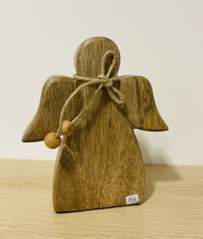 Houten geluksengel 13cm x 15cm